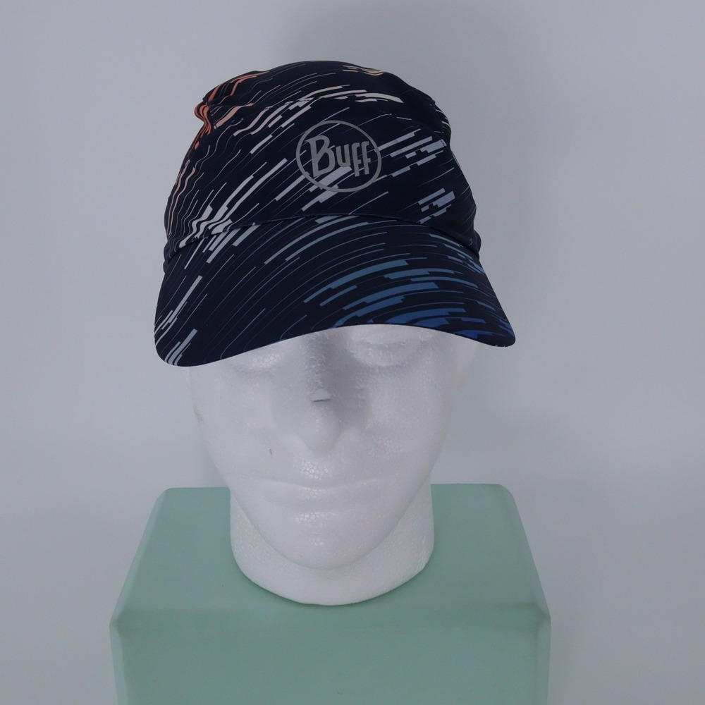 Buff Pack Run Cap R-Graphite Blue Orange Adjustable Running Hat Lightweight